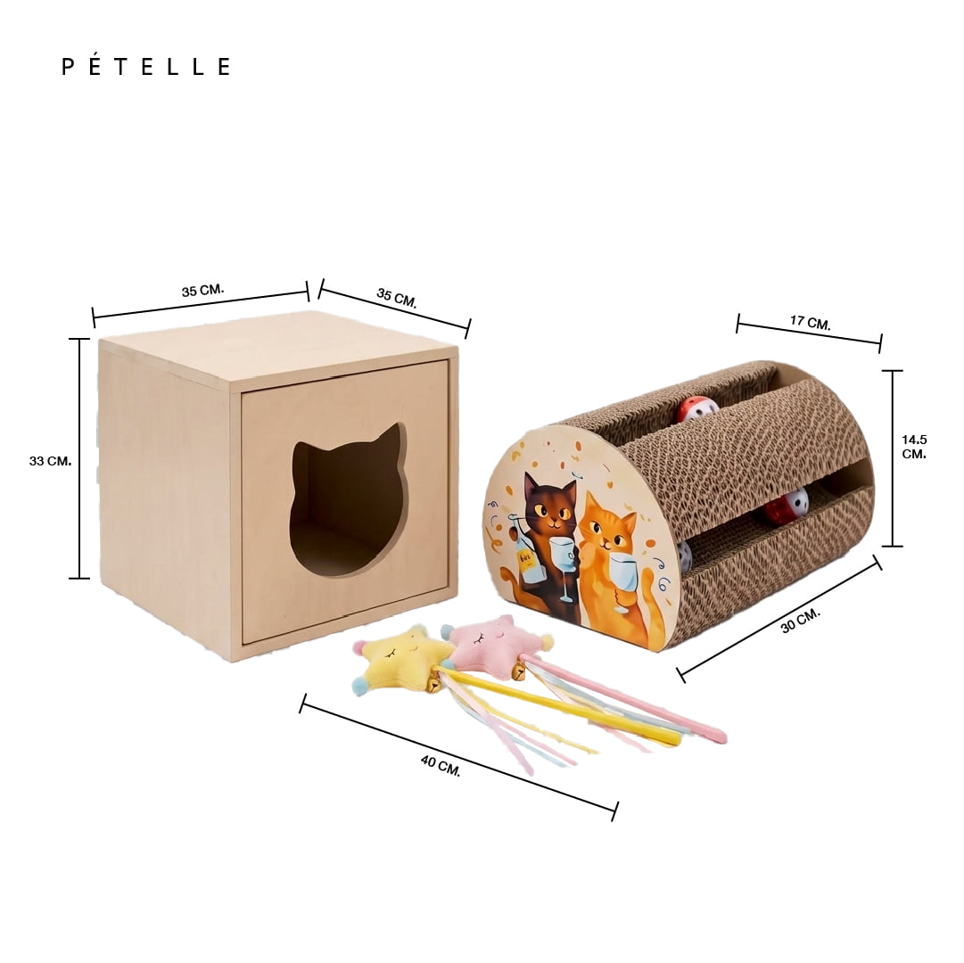 ชุดของเล่นแมว 3 ชิ้น PETELLE PLAY TIME SET_0
